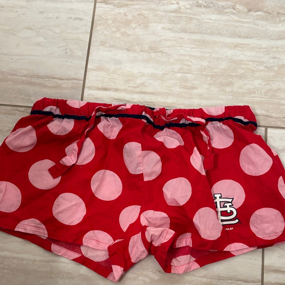 MLB Red and Pink Polka Dot Women's Shorts
